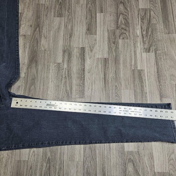 Lee Jeans Womens 12 Long Blue Classic Fit Straight Leg Denim At The Waist - Picture 10 of 12